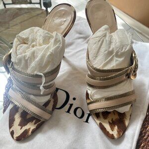 Christian Dior | Calfskin Buckle Mule Sandals size 40 - Dust bag included
